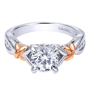 Gabriel 14 Karat Contemporary Engagement Ring ER10456T44JJ