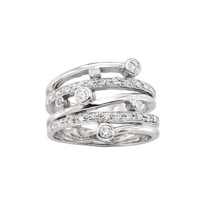 Gabriel Fashion 14 Karat Modern Ladies' Ring LR4005W44JJ