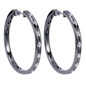 Gabriel Fashion Silver Hoops Hoop Earrings EG11620SV5JJ