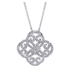 Gabriel Fashion 14 Karat Lace Necklace NK3610W44JJ