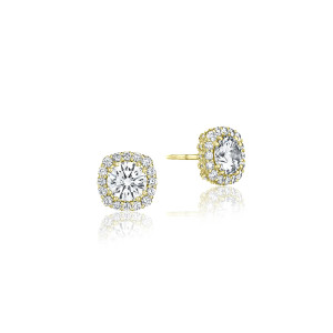 Tacori Full Bloom Diamond Stud Earrings 18k FE803CU65Y