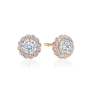 Tacori Full Bloom Diamond Stud Earrings 18k FE803RD5PK