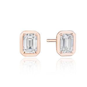 Tacori Allure Emerald Diamond Stud Earring FE823EC55X4LDPK