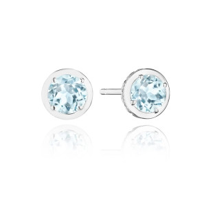 Tacori Allure Round Sky Blue Topaz Stud Earring FE823RD5BT
