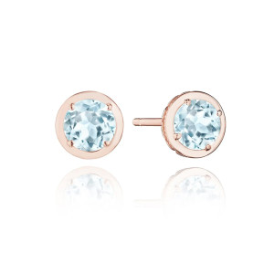 Tacori Allure Round Sky Blue Topaz Stud Earring FE823RD5BTPK