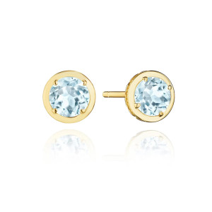 Tacori Allure Round Sky Blue Topaz Stud Earring FE823RD5BTY
