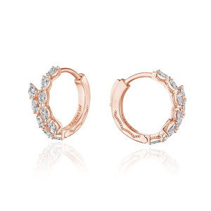 Tacori Stilla Medium Hoop Pear Diamond Earrings FE831PK