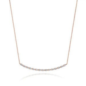 FN67517PK Tacori 18k Rose Gold Pear Diamond Necklace