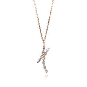 FP829PK Tacori 18k Rose Gold Pear Diamond Pendant