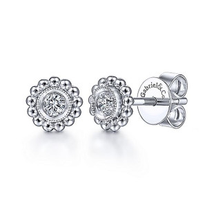 Gabriel Fashion 14 Karat Bombay Stud Earrings EG11111W45JJ