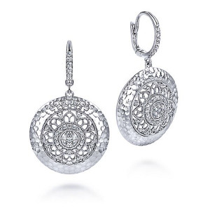 Gabriel Fashion 14 Karat Nature Drop Earrings EG11371W45JJ