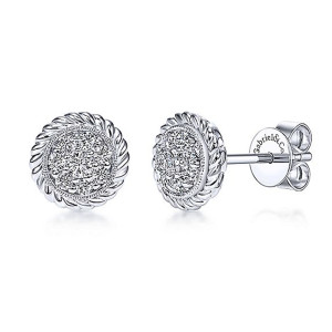Gabriel Fashion 14 Karat Hampton Diamond Stud Earrings EG11563W45JJ