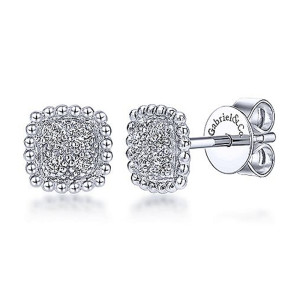 Gabriel Fashion 14 Karat Celestial Stud Earrings EG12142W45JJ