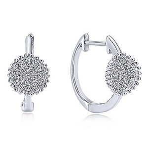 Gabriel Fashion 14 Karat Huggies Huggie Earrings EG12186W45JJ