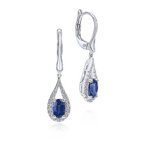 Gabriel Fashion 14 Karat Lusso Color Drop Earrings EG12195W44SA