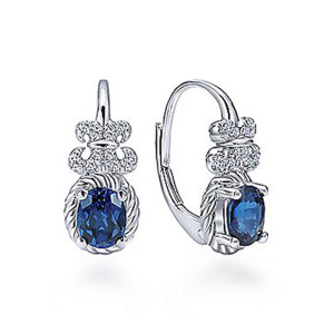 Gabriel Fashion 14 Karat Hampton Color Leverback Earrings EG12263W45SB