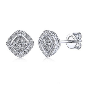 Gabriel Fashion 14 Karat Victorian Stud Earrings EG12278W45JJ