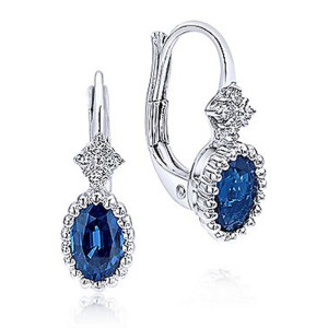Gabriel Fashion 14 Karat Bombay Leverback Earrings EG12305W45SB