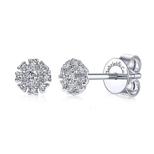 Gabriel Fashion 14 Karat Floral Stud Earrings EG12377W45JJ