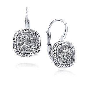 Gabriel Fashion 14 Karat Hampton Diamond Leverback Earrings EG12470W45JJ