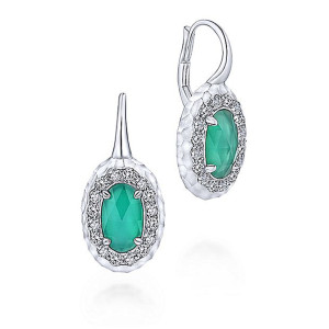 Gabriel Fashion Silver Byblos Leverback Earrings EG12527SVJMC