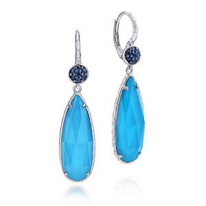 Gabriel Fashion Silver Byblos Drop Earrings EG12529SVJMC