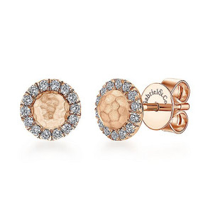 Gabriel Fashion 14 Karat Nature Stud Earrings EG12664K45JJ