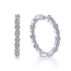 Gabriel Fashion 14 Karat Hoops Hoop Earrings EG9931W45JJ