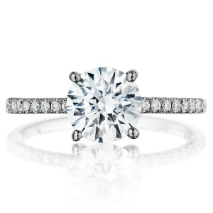 Henri Daussi BSX Round Diamond Solitaire Engagement Ring