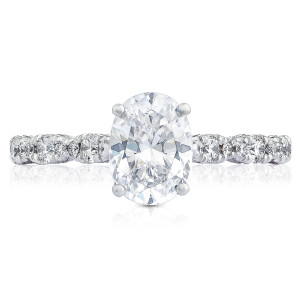 Tacori HT2558OV8X6 18 Karat Petite Crescent Engagement Ring