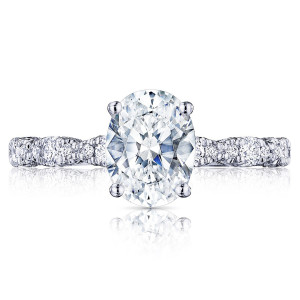 Tacori HT2559OV85X65 18 Karat Petite Crescent Engagement Ring