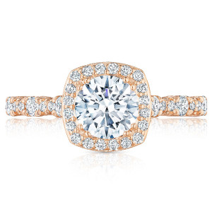 Tacori HT2560CU65PK 18 Karat Petite Crescent Engagement Ring