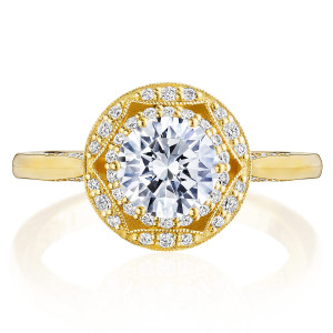 Tacori HT2563RD65Y 18 Karat Crescent Chandelier Engagement Ring