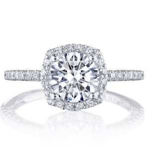 Tacori HT257215CU7W 18 Karat Petite Crescent Engagement Ring