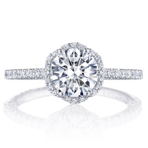 Tacori HT257215RD7W 18 Karat Petite Crescent Engagement Ring