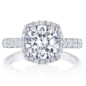 Tacori HT257225CU85W 18 Karat Petite Crescent Engagement Ring