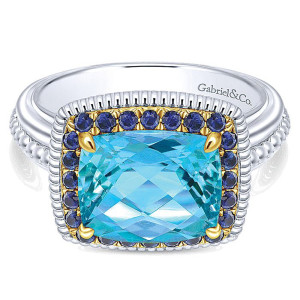 Gabriel Fashion Silver / 18 Karat Two-Tone Roman Ladies' Ring LR5802M4MYJMC