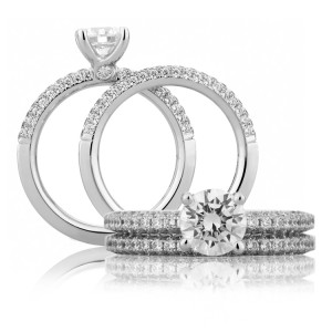 A Jaffe Platinum Diamond Engagement Ring ME1534