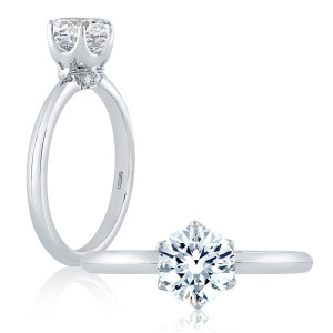 A.JAFFE 18 Karat Classic Engagement Ring ME1689