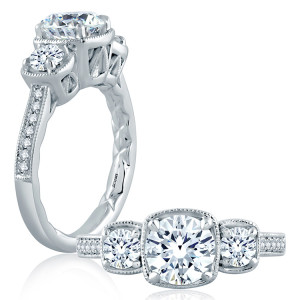 A.JAFFE 18 Karat Classic Engagement Ring ME2109Q