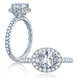 A.JAFFE 18 Karat Classic Engagement Ring ME2135Q