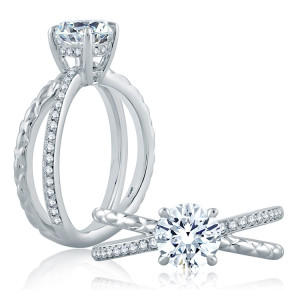 A.JAFFE 18 Karat Classic Engagement Ring ME2137Q