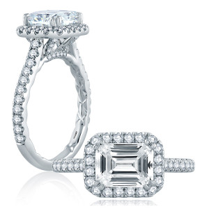 A.JAFFE 18 Karat Classic Engagement Ring ME2149Q