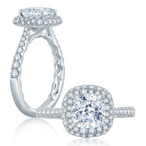A.JAFFE 18 Karat Classic Engagement Ring ME2166Q