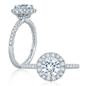A.JAFFE Platinum Classic Engagement Ring ME2167Q