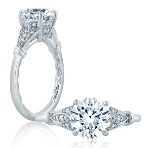 A.JAFFE 18 Karat Classic Engagement Ring ME2198Q