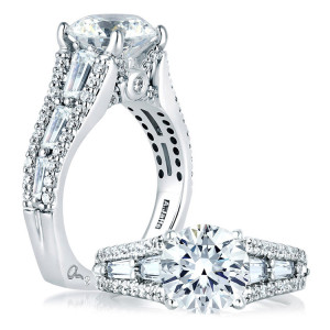 A Jaffe Platinum Signature Engagement Ring MES154