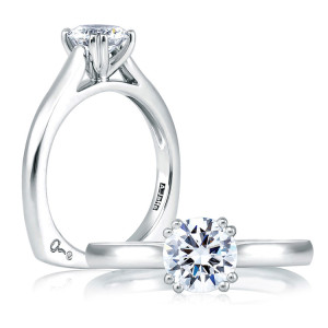 A Jaffe 18 Karat Solitaire Engagement Ring MES166