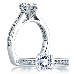 A Jaffe 18 Karat Signature Engagement Ring MES174
