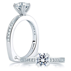 A Jaffe 18 Karat Signature Engagement Ring MES227 / 20